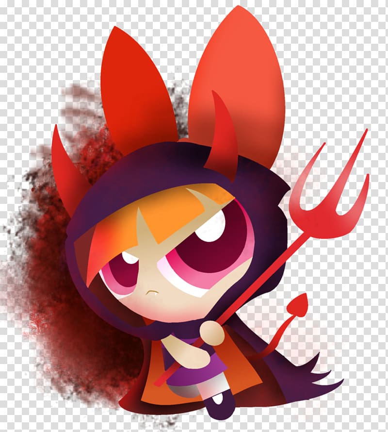 Illustration Desktop Computer Character, little devil transparent background PNG clipart