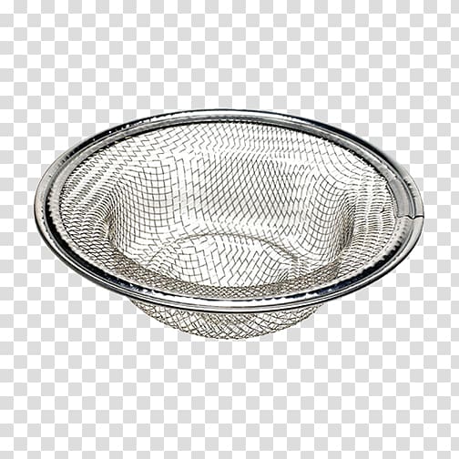 Stainless steel strainer Sieve Colander Mesh, sink transparent background PNG clipart