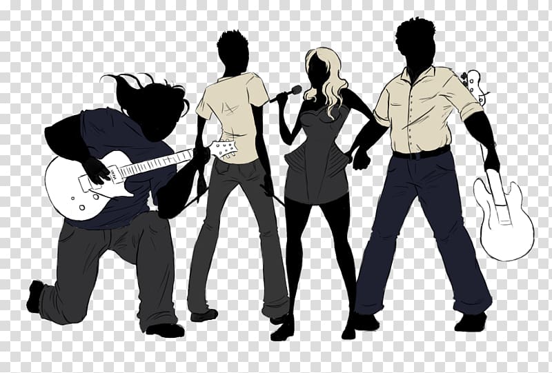 Rock Band Musical ensemble Silhouette Jazz band, band transparent background PNG clipart