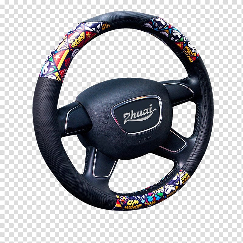 Steering wheel Diamond Rome Alloy wheel, Automotive leather steering wheel transparent background PNG clipart