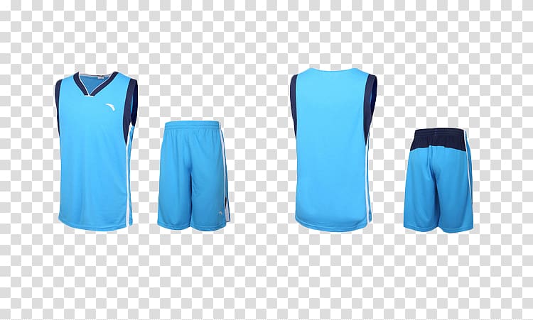 Jersey Basketball uniform Icon, Blue Sportswear transparent background PNG clipart