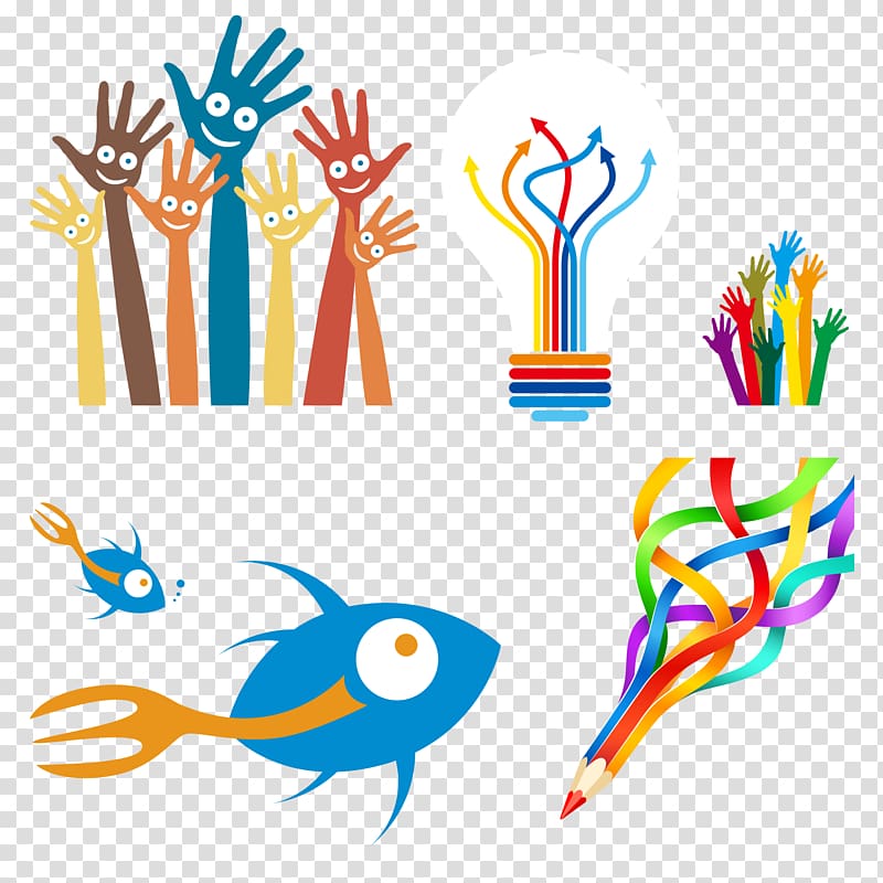 Drawing Euclidean Illustration, Creative pencil and fish transparent background PNG clipart