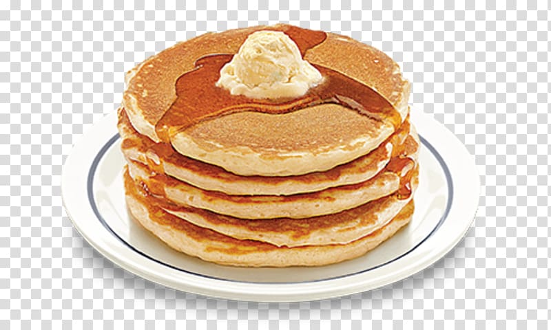 pancakes served on plate, Banana pancakes Scrambled eggs Breakfast IHOP, pancake transparent background PNG clipart