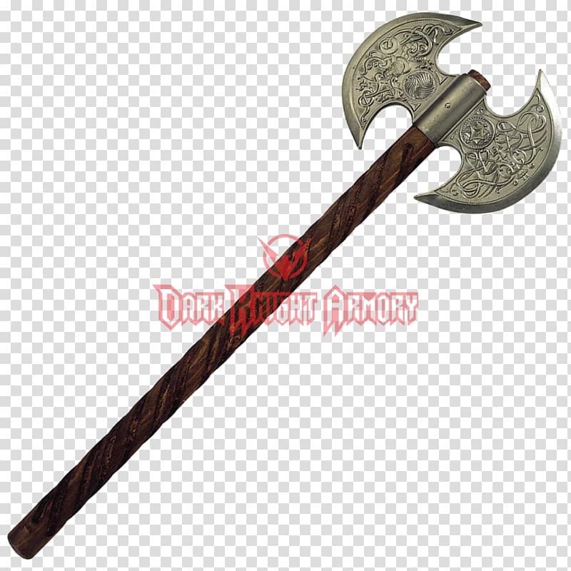 Middle Ages Battle axe Throwing axe Labrys, double-edged sword transparent background PNG clipart