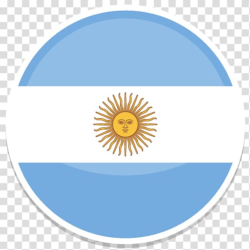 flag of Argentina illustration, circle flower yellow font, Argentina transparent background PNG clipart