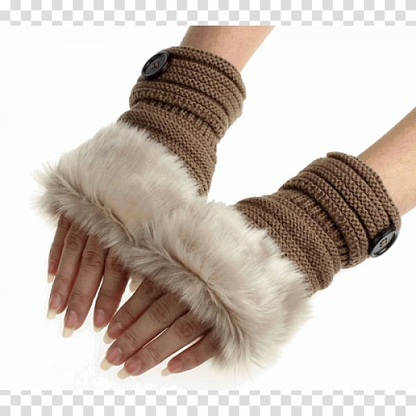 Fake fur Glove Arm Warmers & Sleeves Artificial leather, tricot transparent background PNG clipart