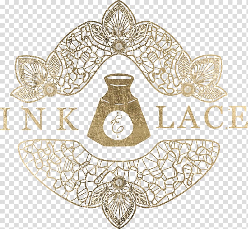 Tiger Lace Logo Ink, gold lace transparent background PNG clipart