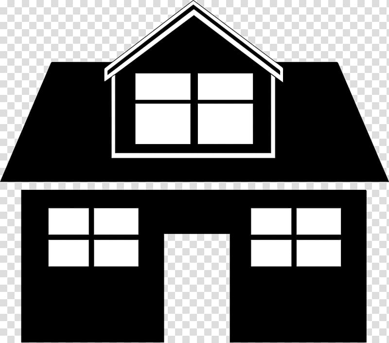black and white house window illustration, Mansion Home Icon transparent background PNG clipart