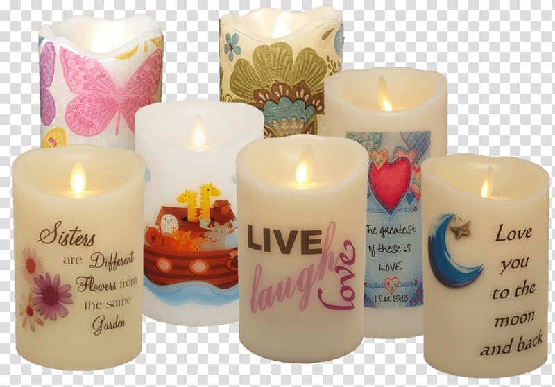 Flameless candles Decal Label Wax, decorative light source transparent background PNG clipart