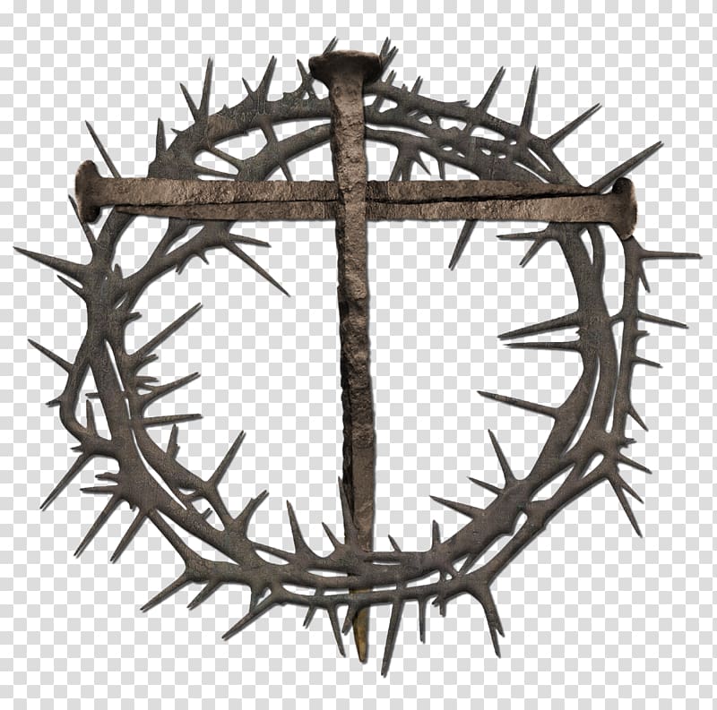 Crown of thorns Christian cross Christian symbolism , crown of thorns transparent background PNG clipart