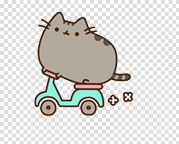 Pusheen riding motorcycle illustration, I Am Pusheen the Cat I Am Pusheen the Cat , unicorn birthday transparent background PNG clipart