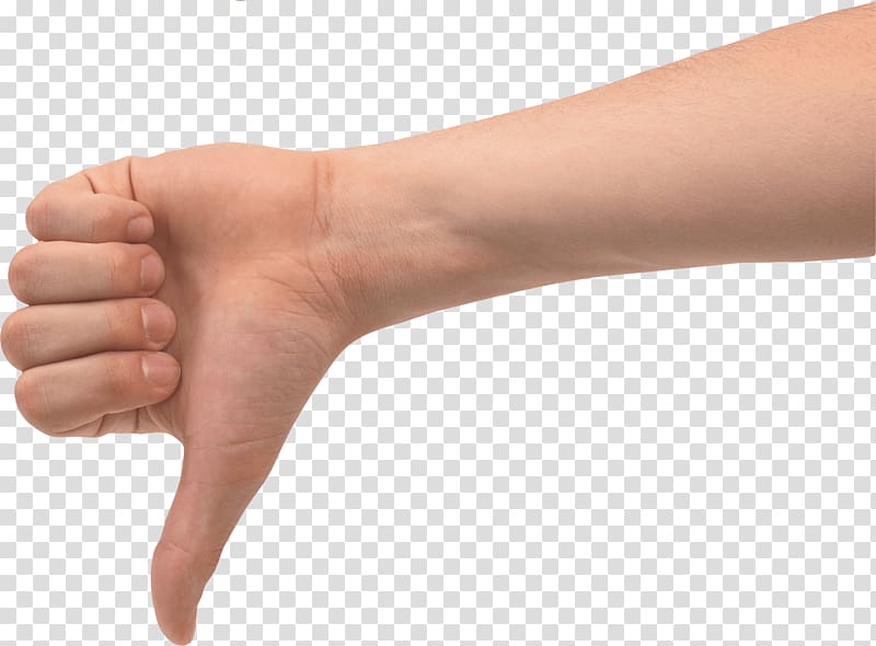 person's arm, Hand Negative Down transparent background PNG clipart