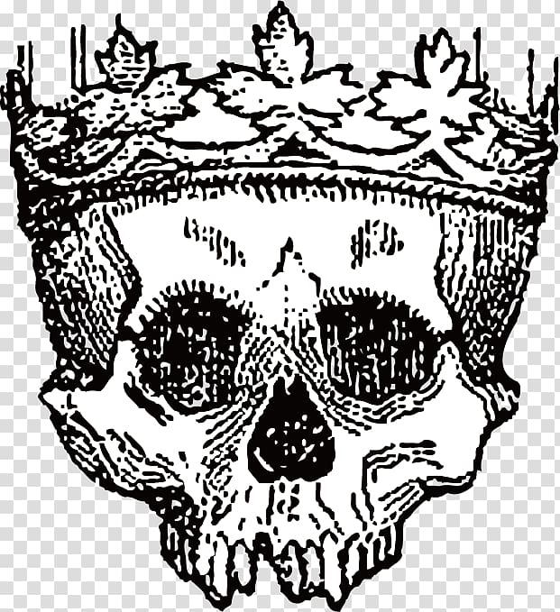 Line art , Black Skull transparent background PNG clipart