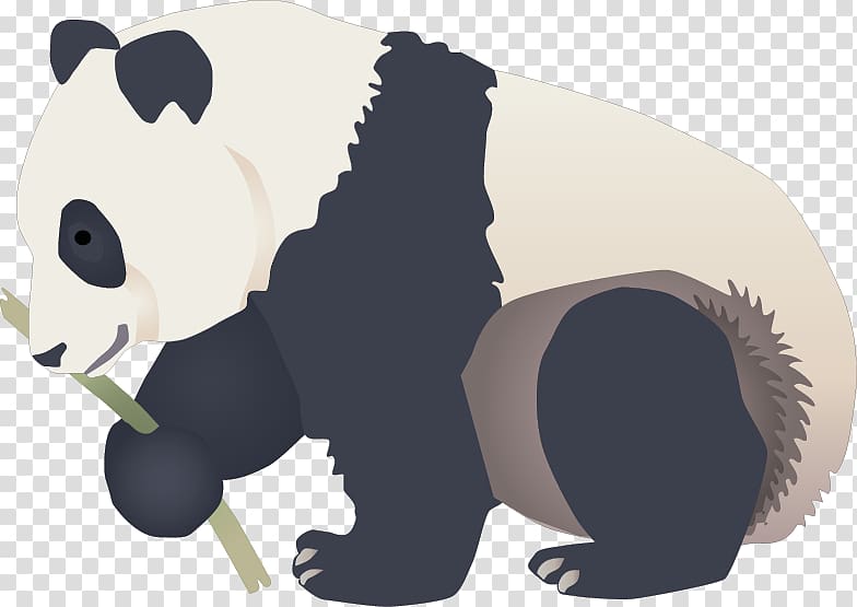 Giant panda Symbol, Hand-painted cartoon panda logo transparent background PNG clipart