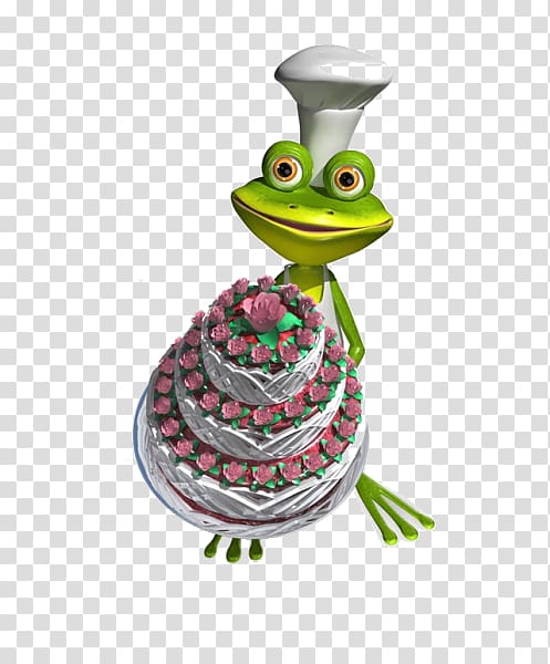 Torta Torte Chef Illustration, Cartoon frog cake material transparent background PNG clipart