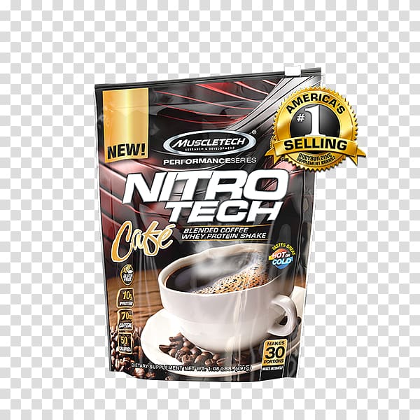 Instant coffee Dietary supplement MuscleTech Whey protein, Coffee transparent background PNG clipart