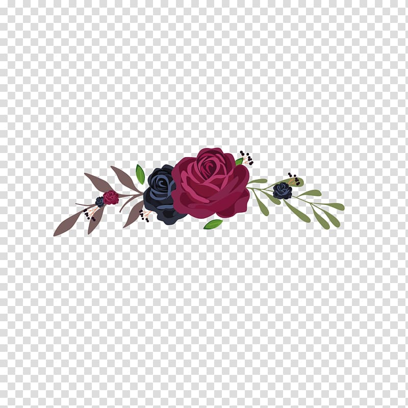 Flower , Crimson rose decoration transparent background PNG clipart