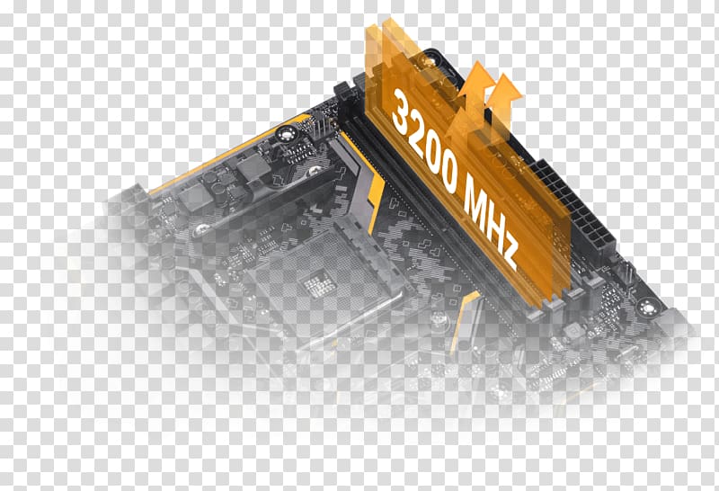 ASUS TUF B350M-PLUS GAMING, motherboard, micro ATX, Socket AM4, AMD B350, Socket AM4 DDR4 SDRAM USB 3.1, Socket Am4 transparent background PNG clipart