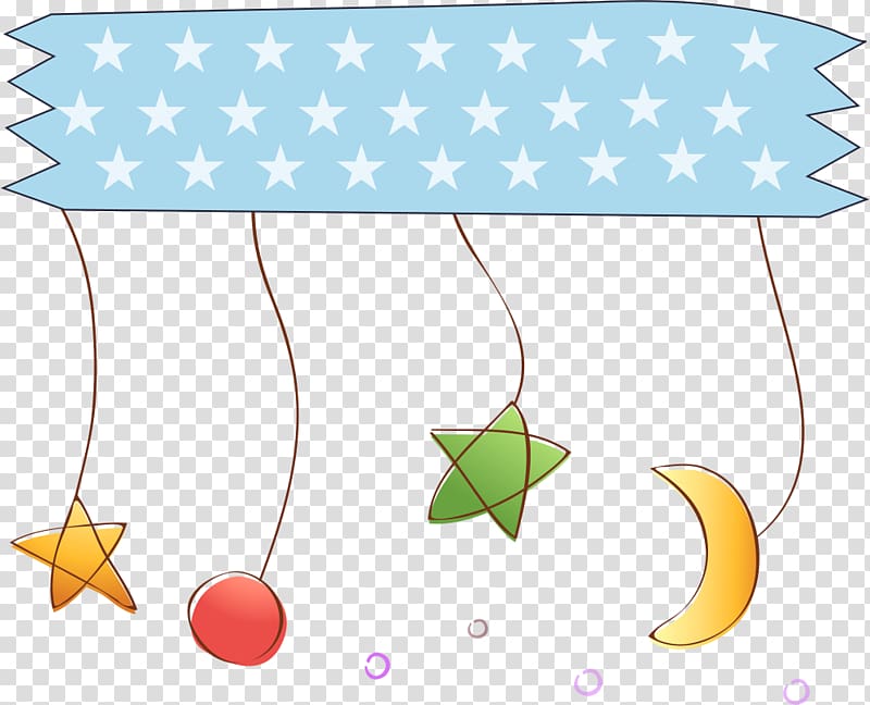 Adobe Illustrator Illustration, Lovely moon and stars ornaments transparent background PNG clipart