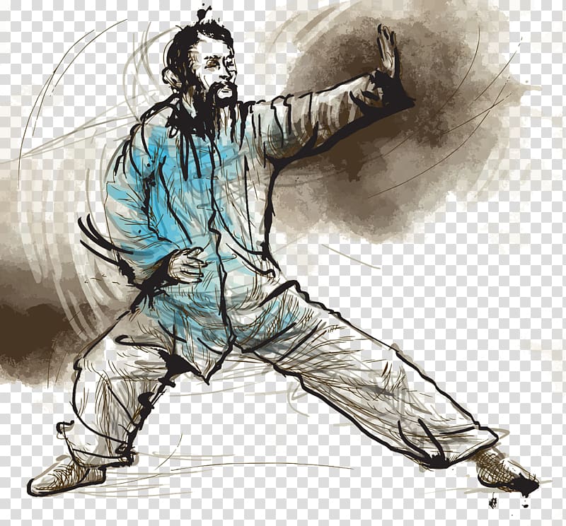 Tai chi Chinese martial arts Qi, Boxing man transparent background PNG clipart