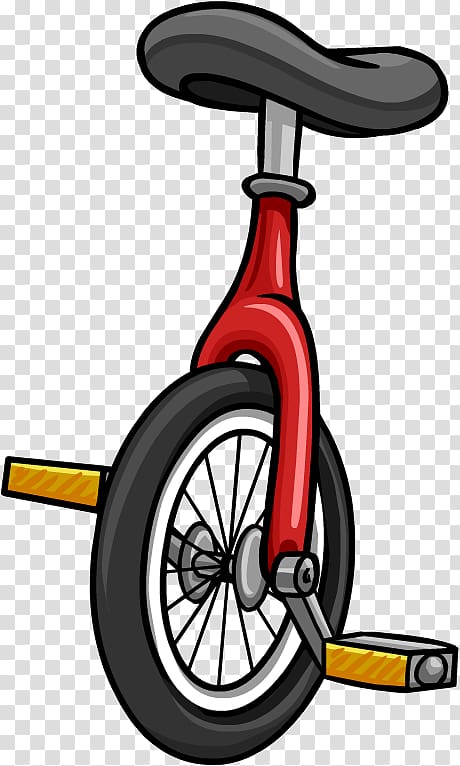 red and black unicycle , Club Penguin Unicycle Circus , Unicycle transparent background PNG clipart