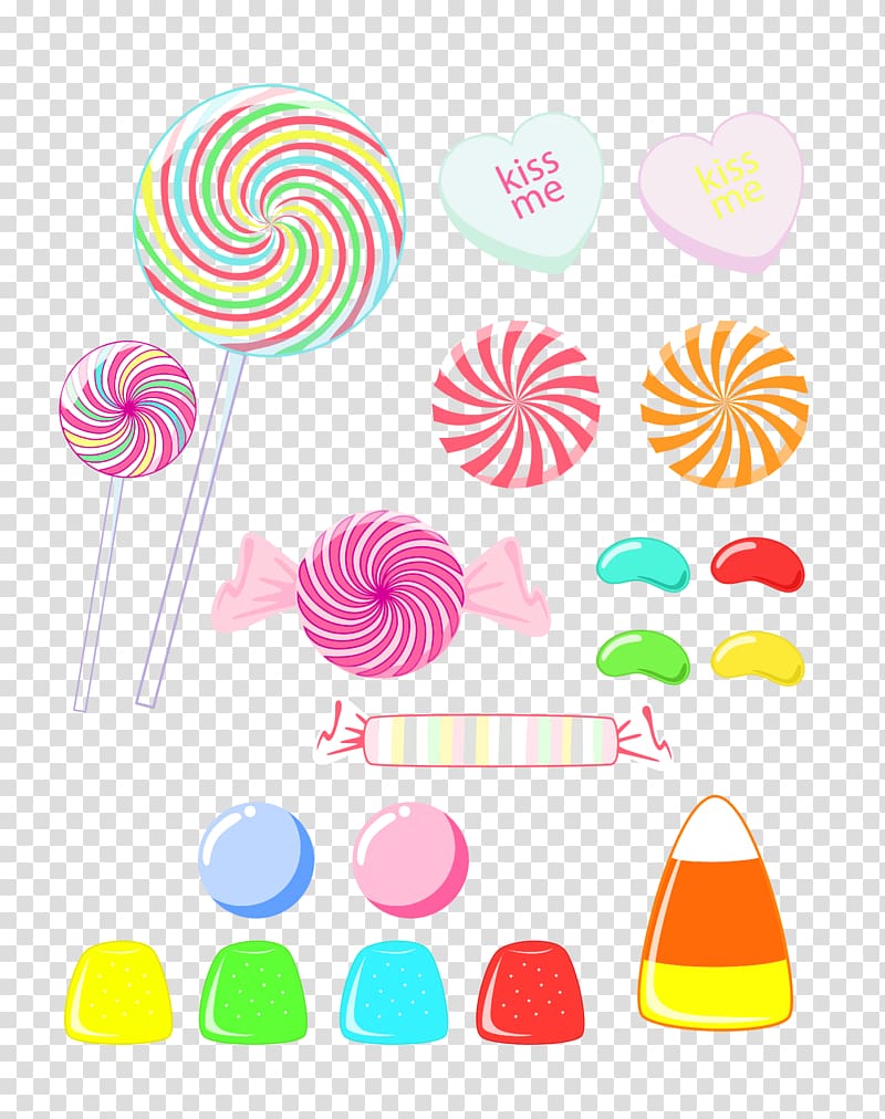 Lollipop Cotton candy Candy cane, Lollipop pattern transparent background PNG clipart