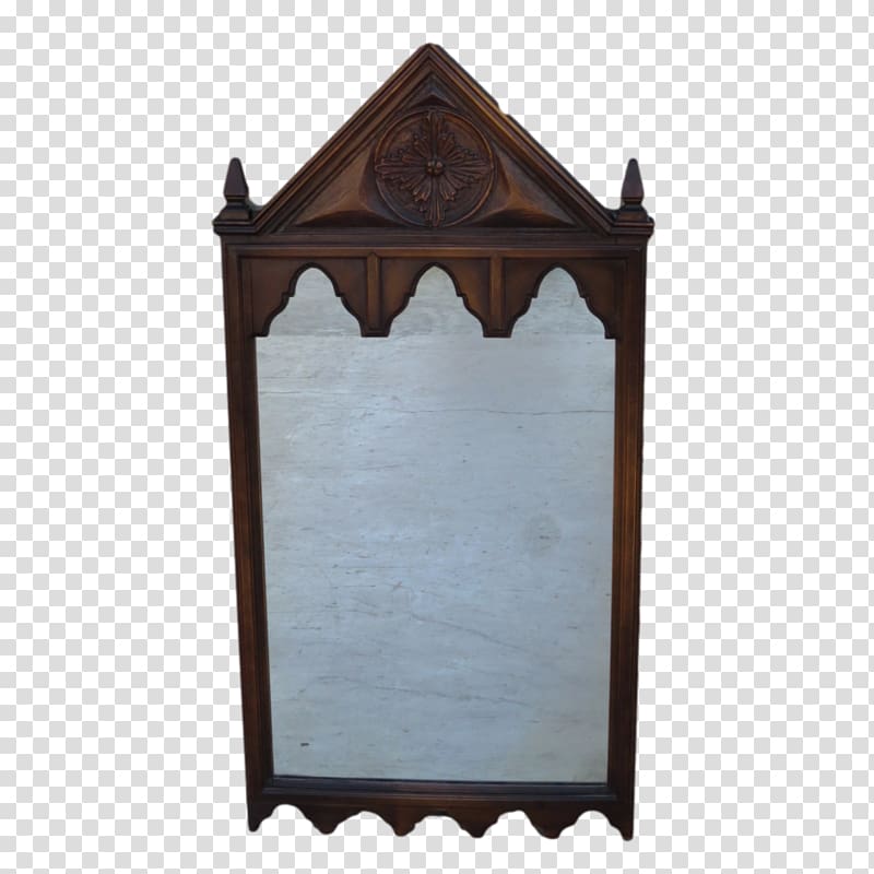 Light Mirror Gothic architecture Sconce, walnut transparent background PNG clipart