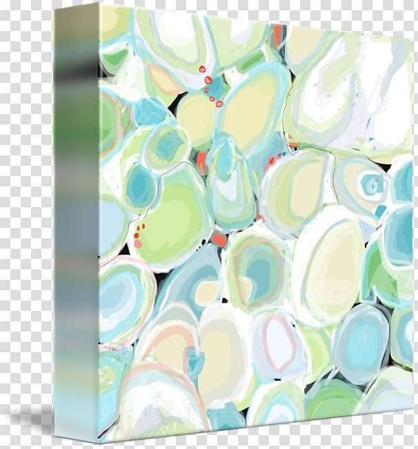 Fine art Paper Style Abstract art, Mint frame transparent background PNG clipart