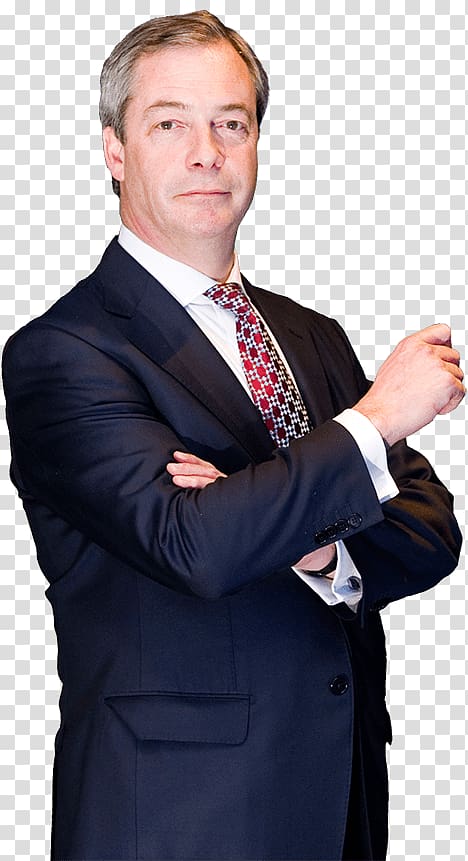 man wearing black suit jacket, Nigel Farage Side View transparent background PNG clipart