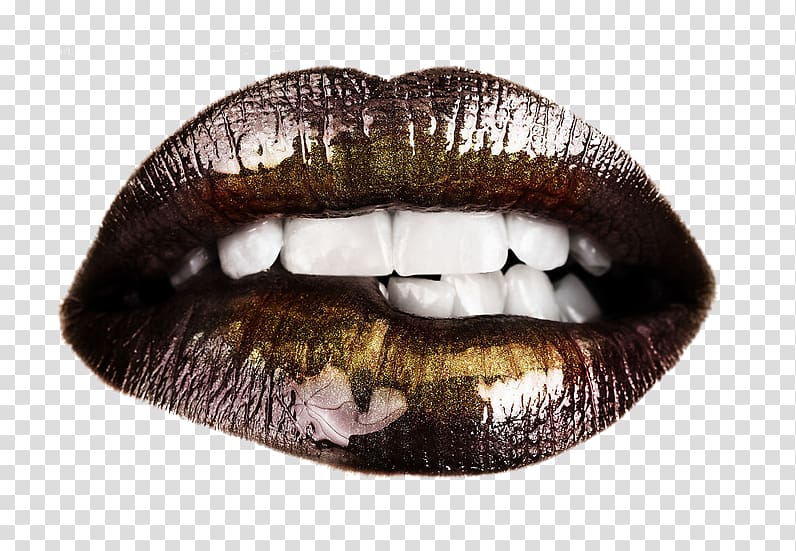 Lipstick Brown Lip augmentation Cosmetics, Black lips transparent background PNG clipart