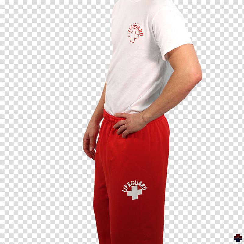 T-shirt Sweatpants Lifeguard Polyester Cotton, T-shirt transparent background PNG clipart