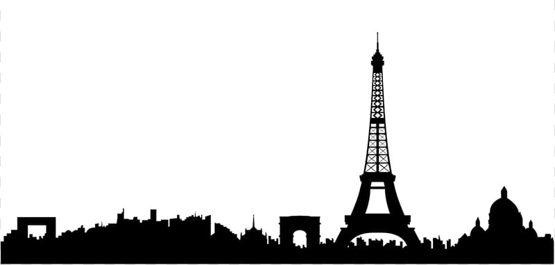 Paris Skyline Silhouette , Paris transparent background PNG clipart