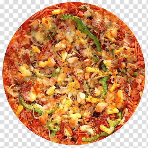 California-style pizza Italian cuisine Sicilian pizza Focaccia, gourmet pizza transparent background PNG clipart