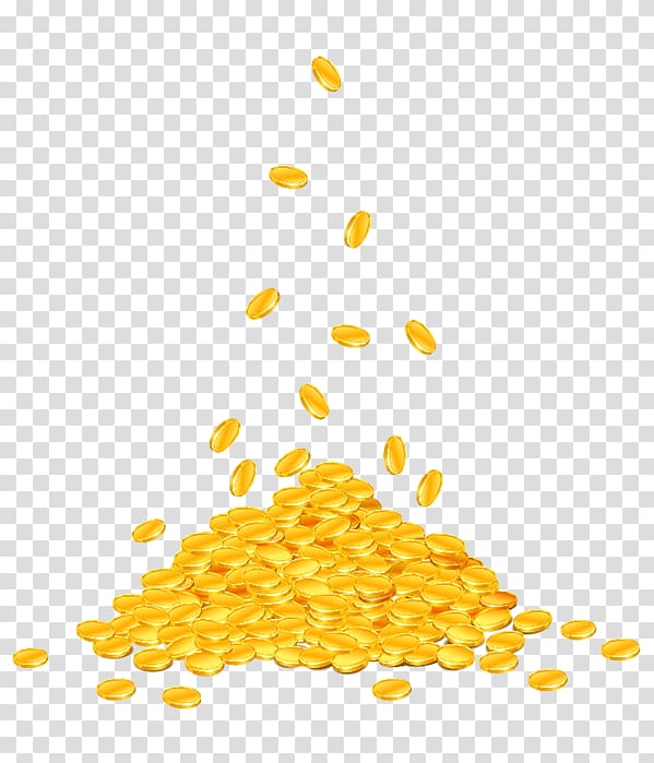 Gold coin , Gold coins drop transparent background PNG clipart