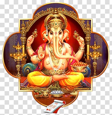 Ganesha illustration, Sri Ganesh Cross transparent background PNG clipart