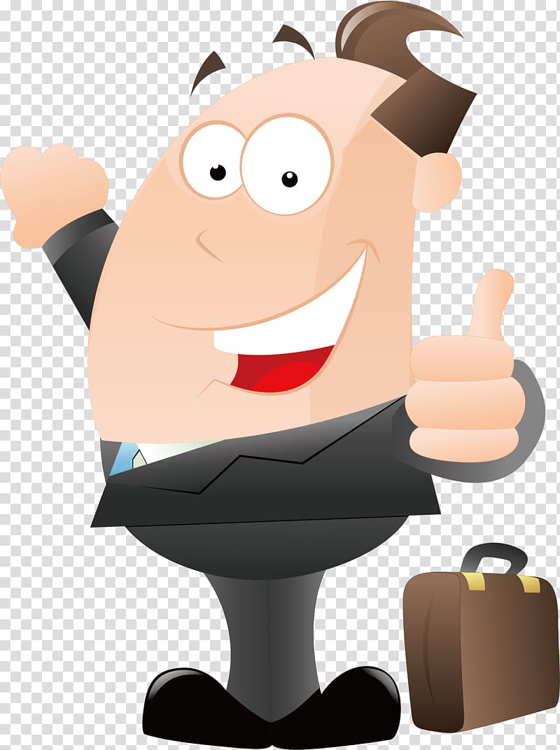 Businessperson Drawing Cartoon , Proud man transparent background PNG clipart