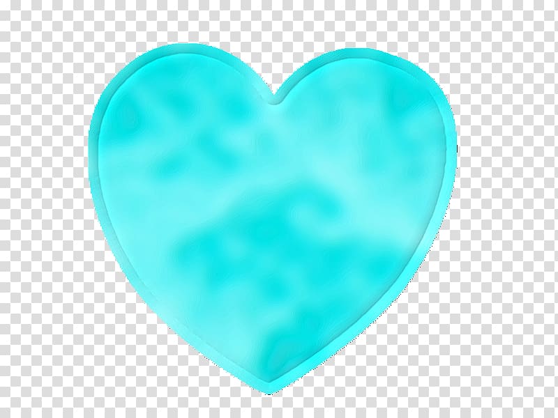 Turquoise, coeur transparent background PNG clipart