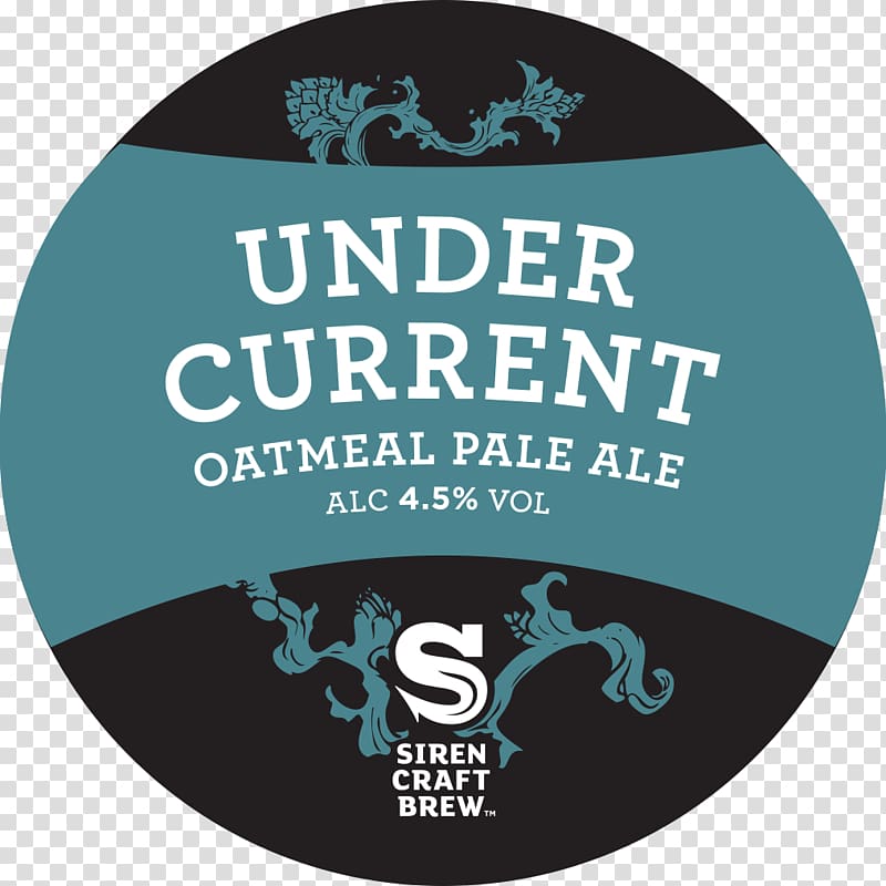 Siren Undercurrent Pale Ale Beer Brewery, Draft beer transparent background PNG clipart