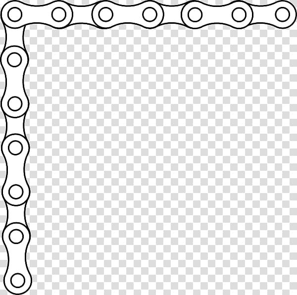 White Black Angle Pattern, Bicycle Chain transparent background PNG clipart