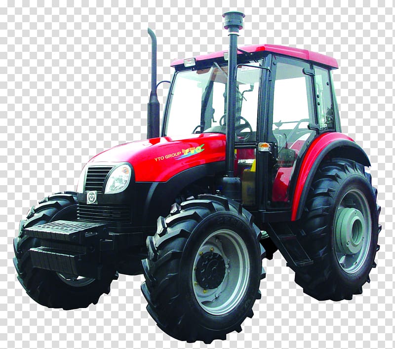 Two-wheel tractor Agriculture Agricultural machinery Farm, Big wheel tractor transparent background PNG clipart