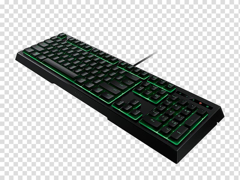 Computer keyboard Razer Inc. Membrane keyboard Keycap Gaming keypad, Green mechanical keyboard transparent background PNG clipart