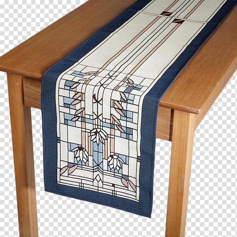 Rennie Rose Frank Lloyd Wright Waterlilies Tapestry Table Runner Product design Angle, table runner transparent background PNG clipart