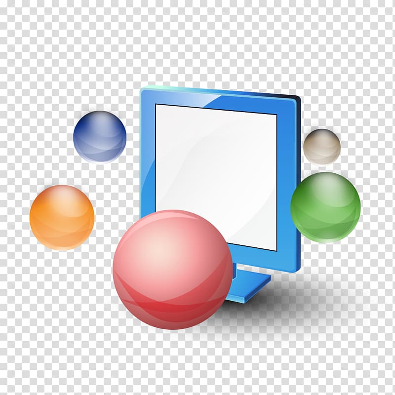 Computer Desktop , Circular pattern front of the computer transparent background PNG clipart