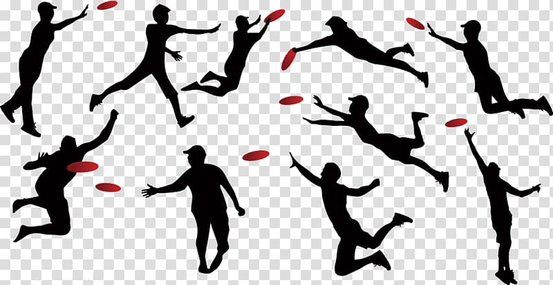 Frisbee Silhouette Ultimate , Frisbee Silhouette transparent background PNG clipart