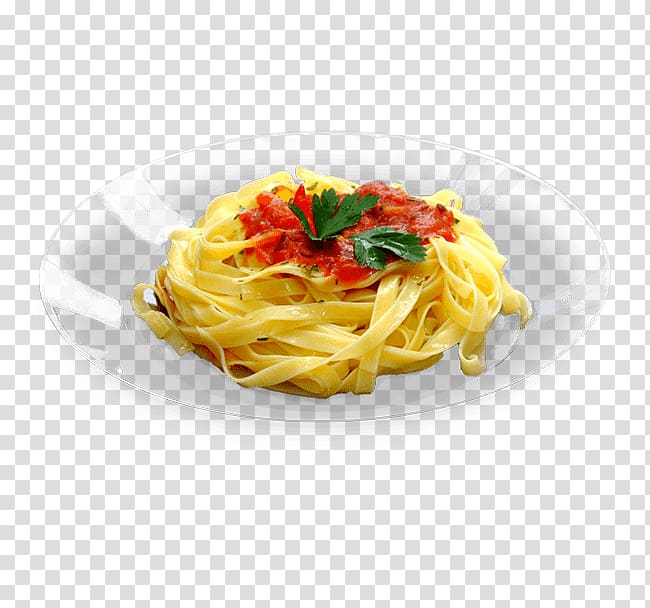 Spaghetti aglio e olio Spaghetti alla puttanesca Carbonara Taglierini Pasta al pomodoro, Plate transparent background PNG clipart