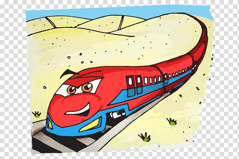 Rail transport Train Drawing Steam locomotive High-speed rail, bullet train transparent background PNG clipart