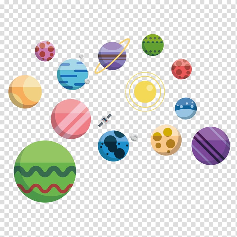 Cartoon Illustration, Colored planet transparent background PNG clipart