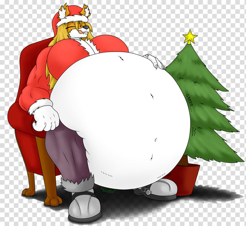 Penguin Santa Claus Christmas ornament Cartoon, pregnant inflation transparent background PNG clipart