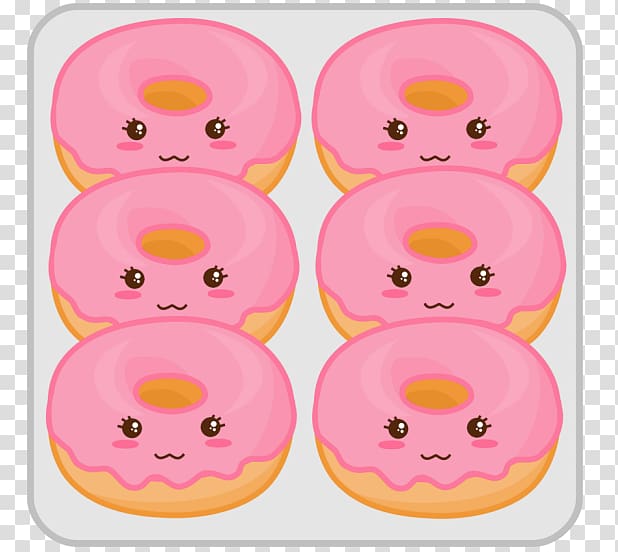 Dunkin\' Donuts Frosting & Icing Kavaii , pink donut transparent background PNG clipart