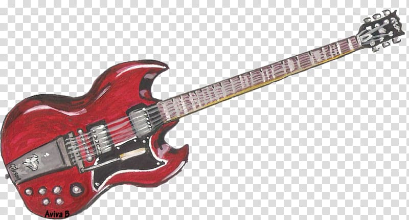 Bass guitar Acoustic-electric guitar Electronic Musical Instruments Slide guitar, Gibson Sg transparent background PNG clipart